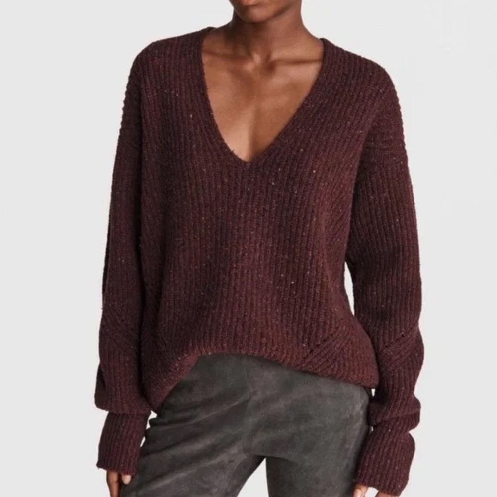 Rag & Bone Eco Donegal V-Neck Sweater